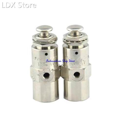 Metal Push Button Switch TAC2-4P Pneumatic Thread 2 Position