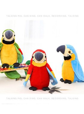 Electric Talking Parrot Plush Toy Bird Repeat What You Say