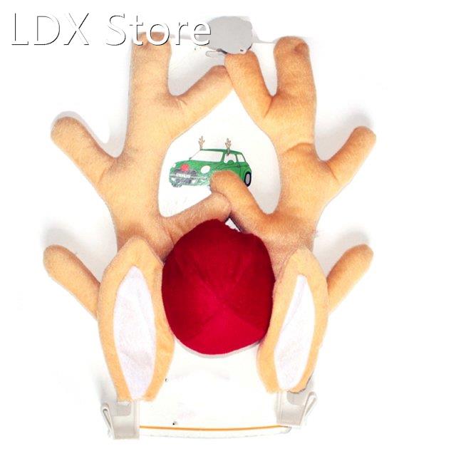 3PCS Christmas Reindeer Antlers and Red Nose Car Exterior De