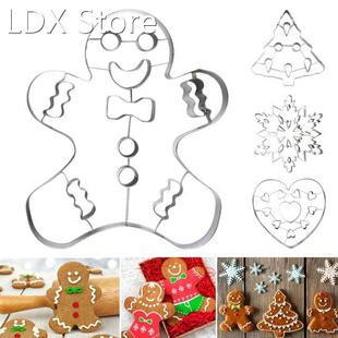 3d Christmas Tree Snowflake Gingerbread Cookie Cutter Tools