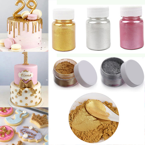 15g Edible Glitter Gold Silver Pearl Powder Cake Decoration