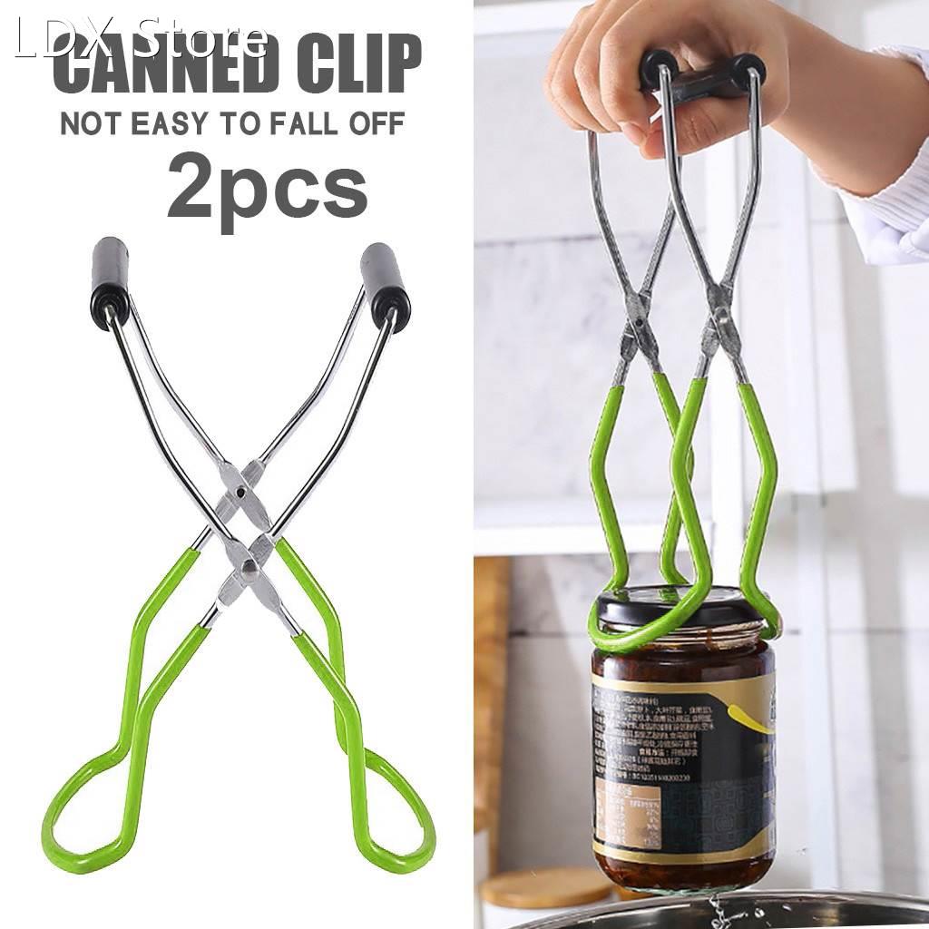 2Pcs Canning Jar Lifter Tongs Stainless Steel Jar Lifter wit