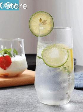 2Pcs Drinking Glass Transparent Water Glass Beverage