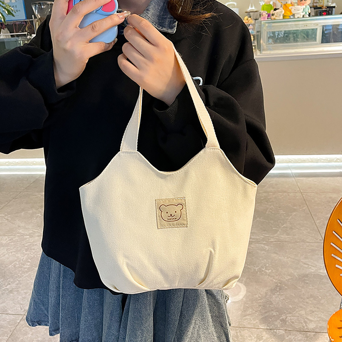 新款手提包高颜值上班通勤外出便当包手拎包杂物收纳小拎包托特包,箱包皮具/热销女包/男包,小方包,淘宝优惠券,粉丝福利购,淘宝优惠卷