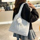 新款 帆布包女大容量手提单肩包上班通勤百搭背心包学生上课托特包