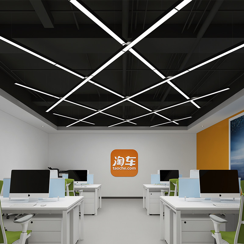 led长条灯方通专用灯格栅吊顶直播间商用灯具健身房办公室吊灯具