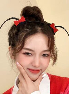 白鹿同款可爱搞怪发箍沙雕假辫子创意生日礼物女毕业季拍照头箍