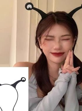 搞怪发箍娱乐主播道具小野猫蜗牛触角生日礼物伴郎头饰搞笑发箍