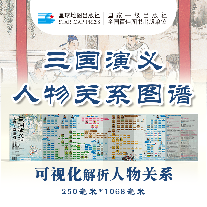 【星球社直营】 《三国演义》人物关系图谱 中学生适用四大名著思维导图 三国演义大事件年表 四大名著思维导图 星球地图出版社