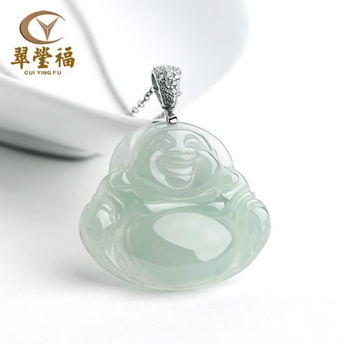 翠莹福翡翠佛公吊坠S925银