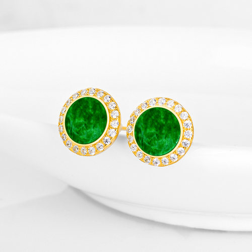 翠莹福天然翡翠冰种925银镶嵌