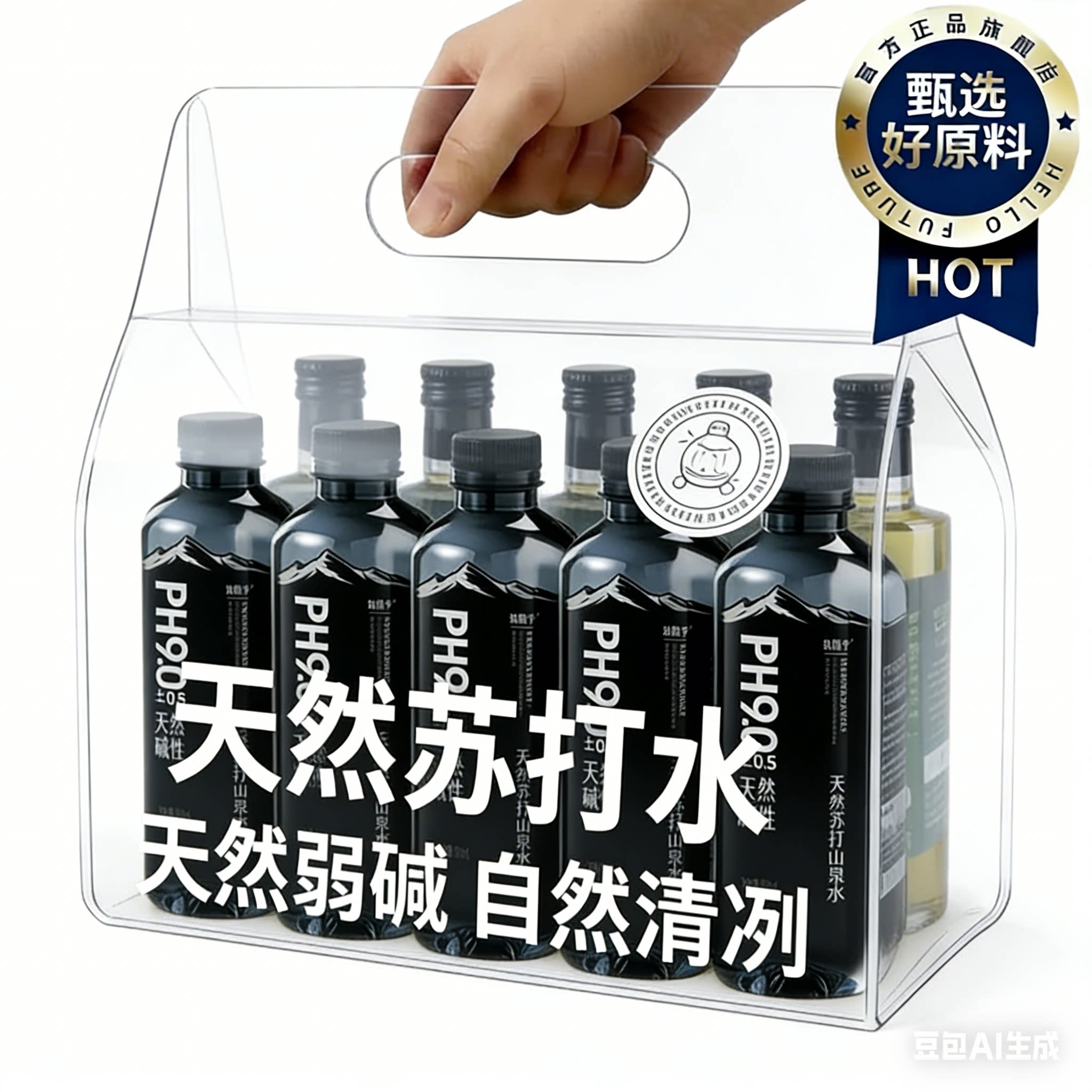 全网热销2000w+天然苏打水图片