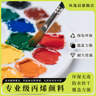 风逸晨丙烯颜料数字油画diy涂鸦套装 小盒画画 24色12色3ML手工罐装