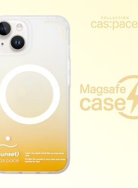 壳空间原创无线充电磁吸magsafe橙色渐变手机壳适用苹果16iPhone15promax高级小众14promax透明13新款防摔