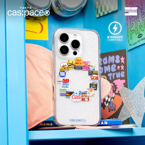 壳空间cas:pace 7th磁吸手机壳适用苹果16promax/17拼贴保护套iPhone15pro新款闪粉14防摔高级