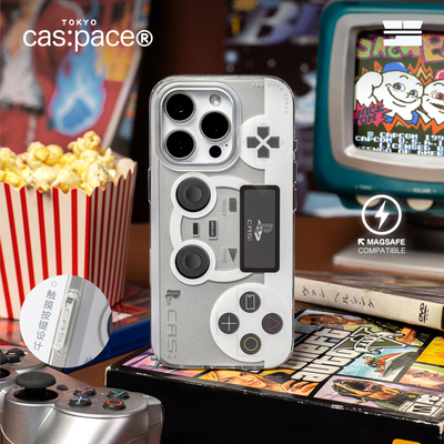 【9月新品】壳空间cas:游戏机磁吸手机壳适用苹果16promax/17拼贴保护套iPhone15pro新款14触控按键