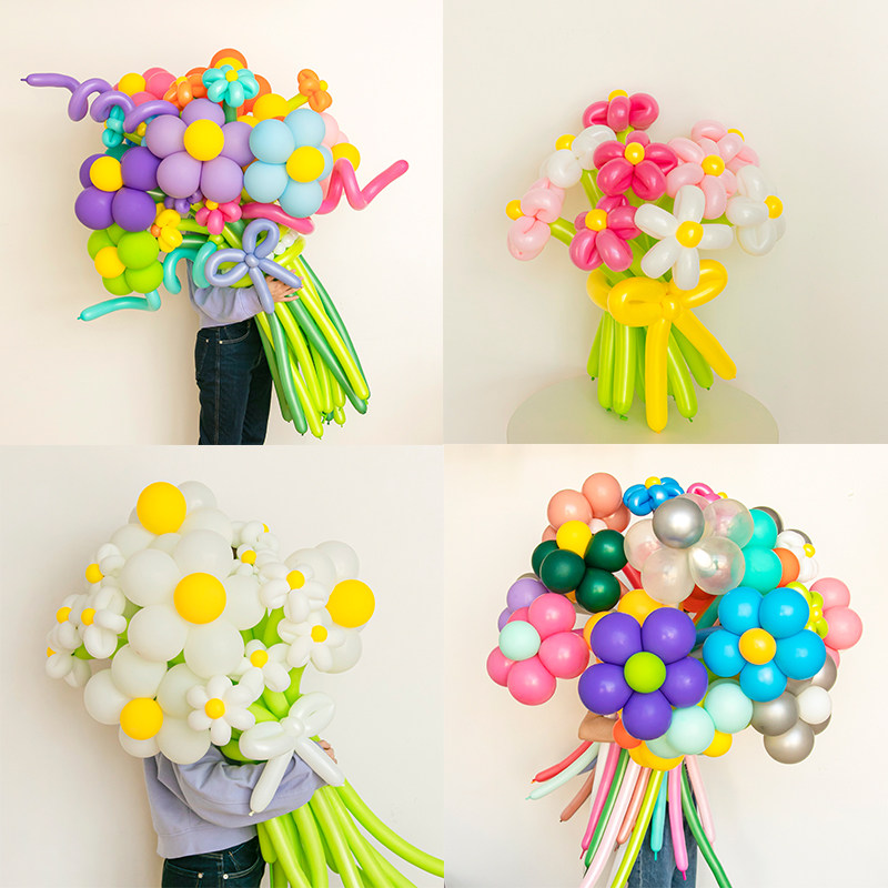 260长条气球魔术造型手工diy材料包花束汽球派对场景儿童装饰布置