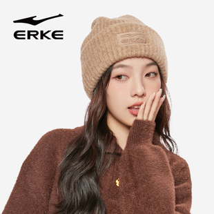 鸿星尔克羊毛混纺帽子女秋冬季韩版百搭加厚保暖冷帽针织毛线帽男