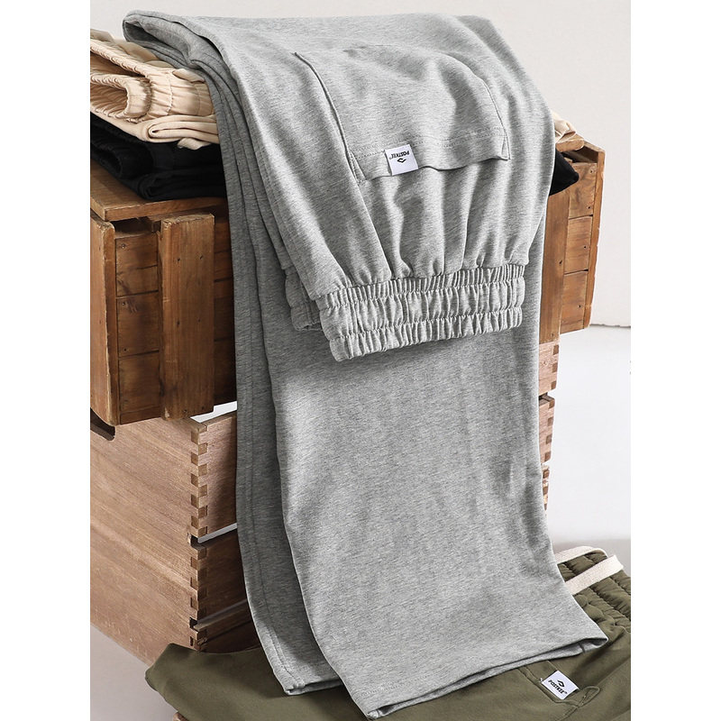 夏天薄款男裤灰色卫裤男士夏季直筒裤子宽松百搭休闲长裤运动裤男