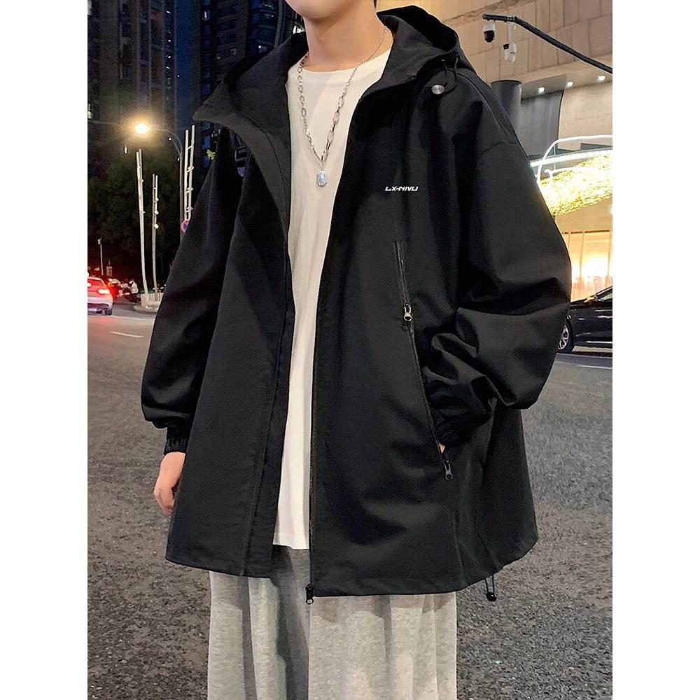 青少年潮流新款渐变外套男孩初高中学生宽松大童春秋装夹克上衣服