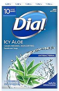Dial Deodorant Soap Icy Aloe 4 Ounce 10 Bars