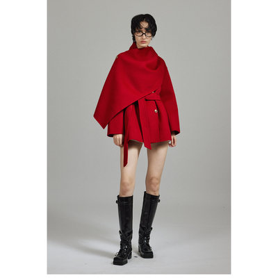 羊毛大披肩围巾斗篷外套