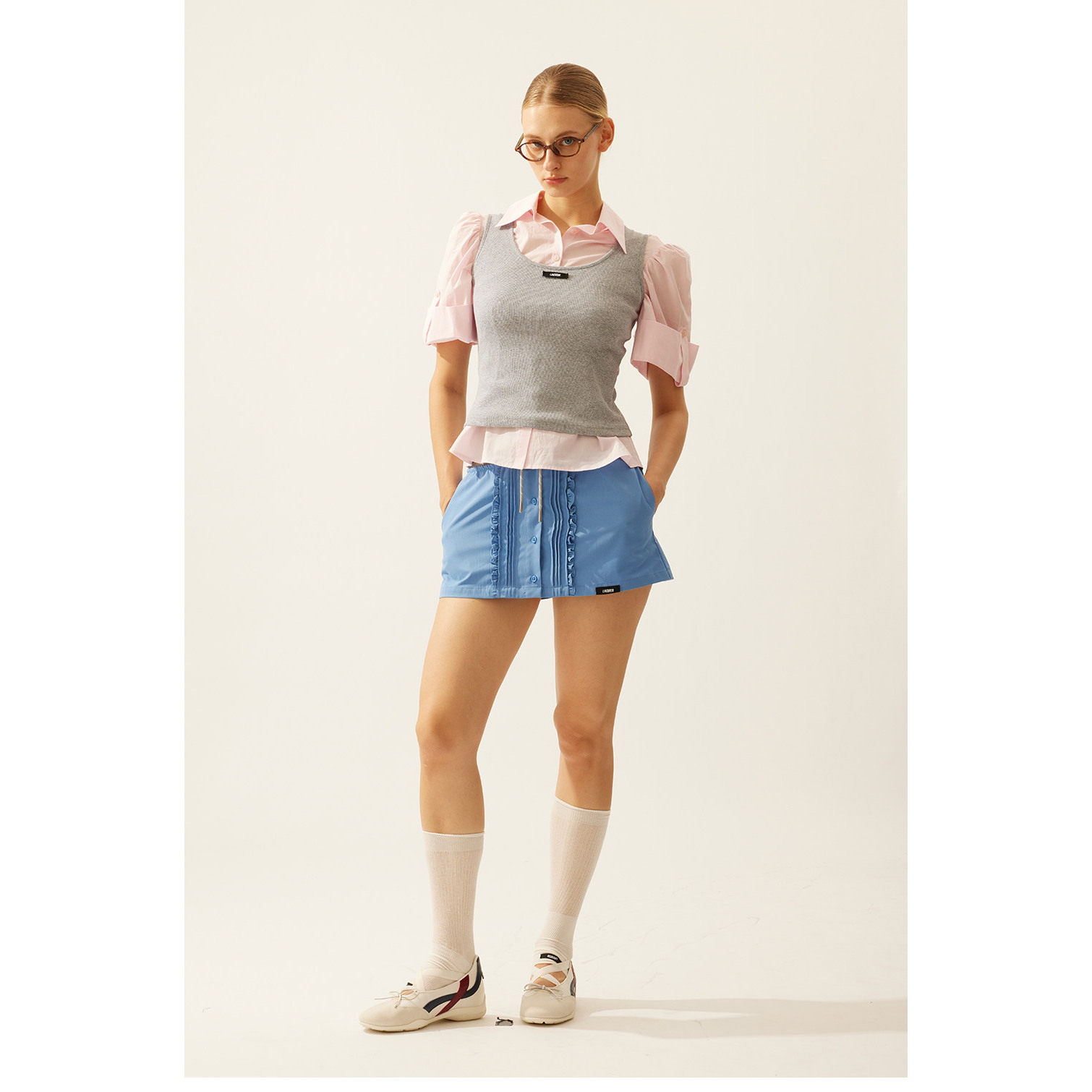 【LACERTA/莱瑟塔 】2026早春新品学院风短裙女休闲抽绳A型裙裤,女装/女士精品,裙裤,淘宝优惠券,粉丝福利购,淘宝优惠卷