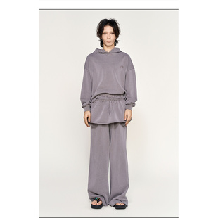 SENSEAWEEK26春季新品收腰显瘦落肩袖连衣裙循环标水洗连帽卫衣裙