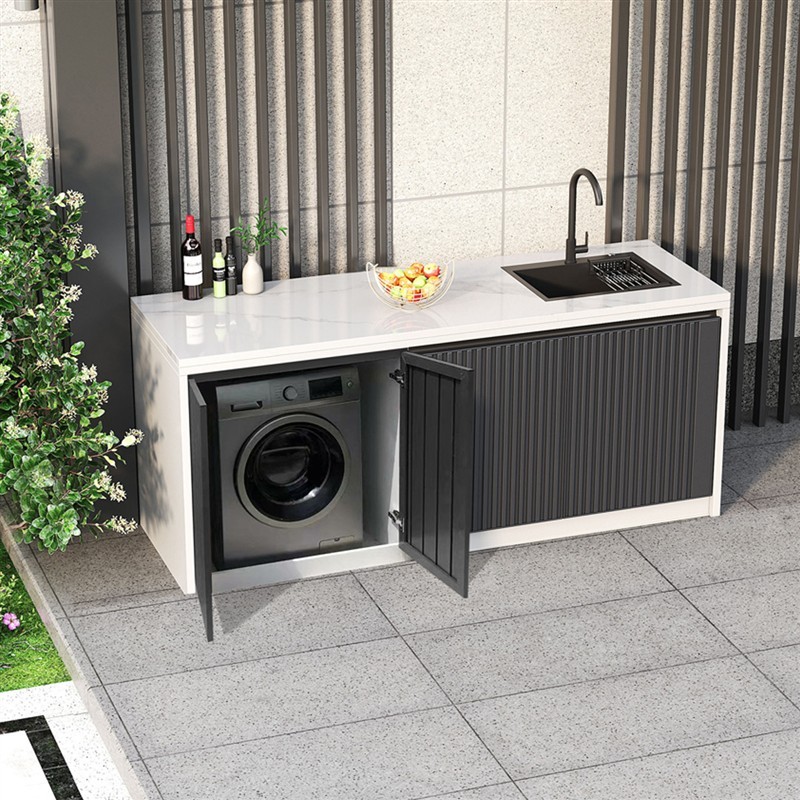 户外铝蜂窝洗衣机一体柜洗手池