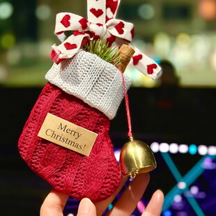 圣诞节装饰品诺贝松圣诞袜挂件圣诞树装饰节日氛围布置挂饰门礼品