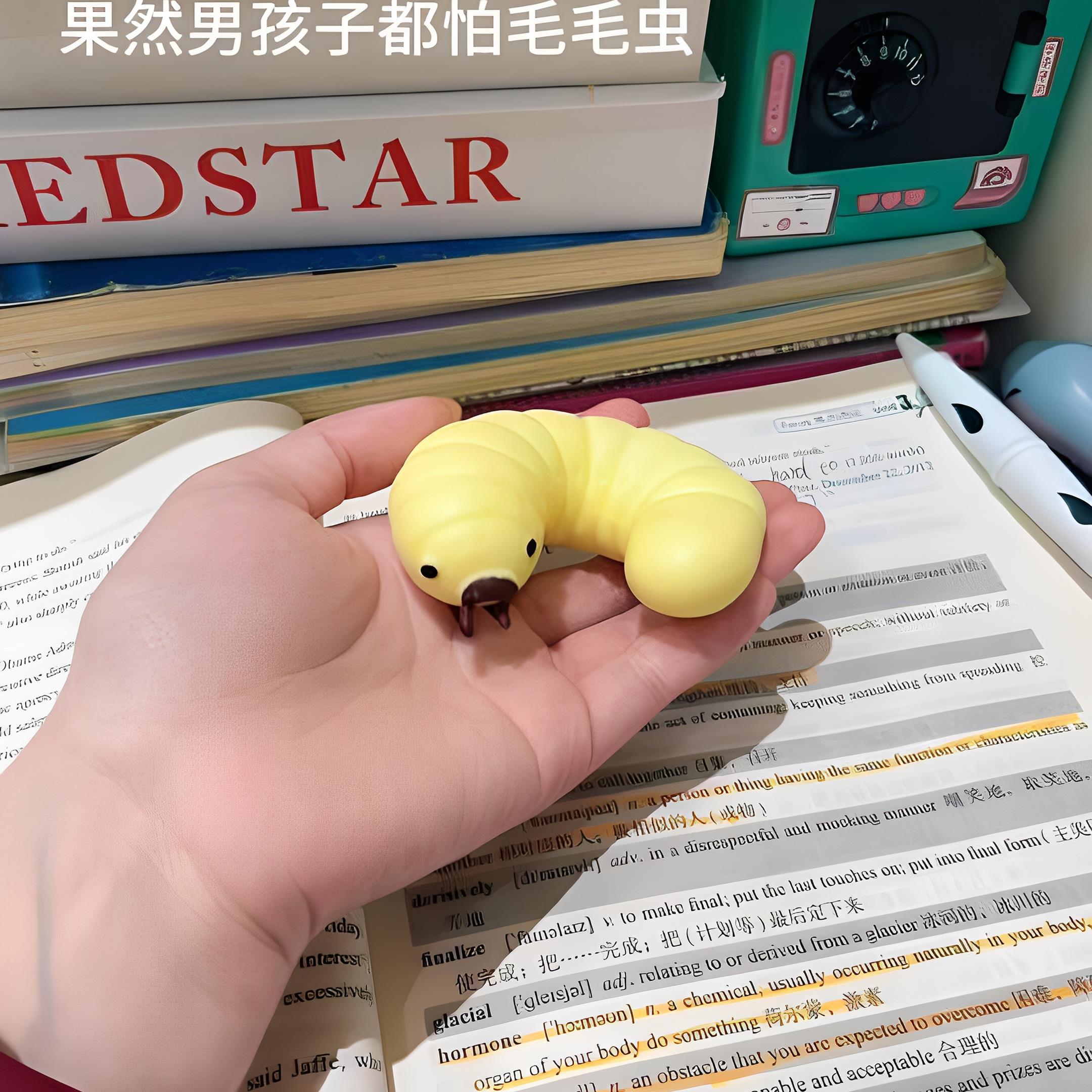 流体面包虫捏捏整蛊玩具烂泥手感真大豆虫子发泄解压恶搞同学