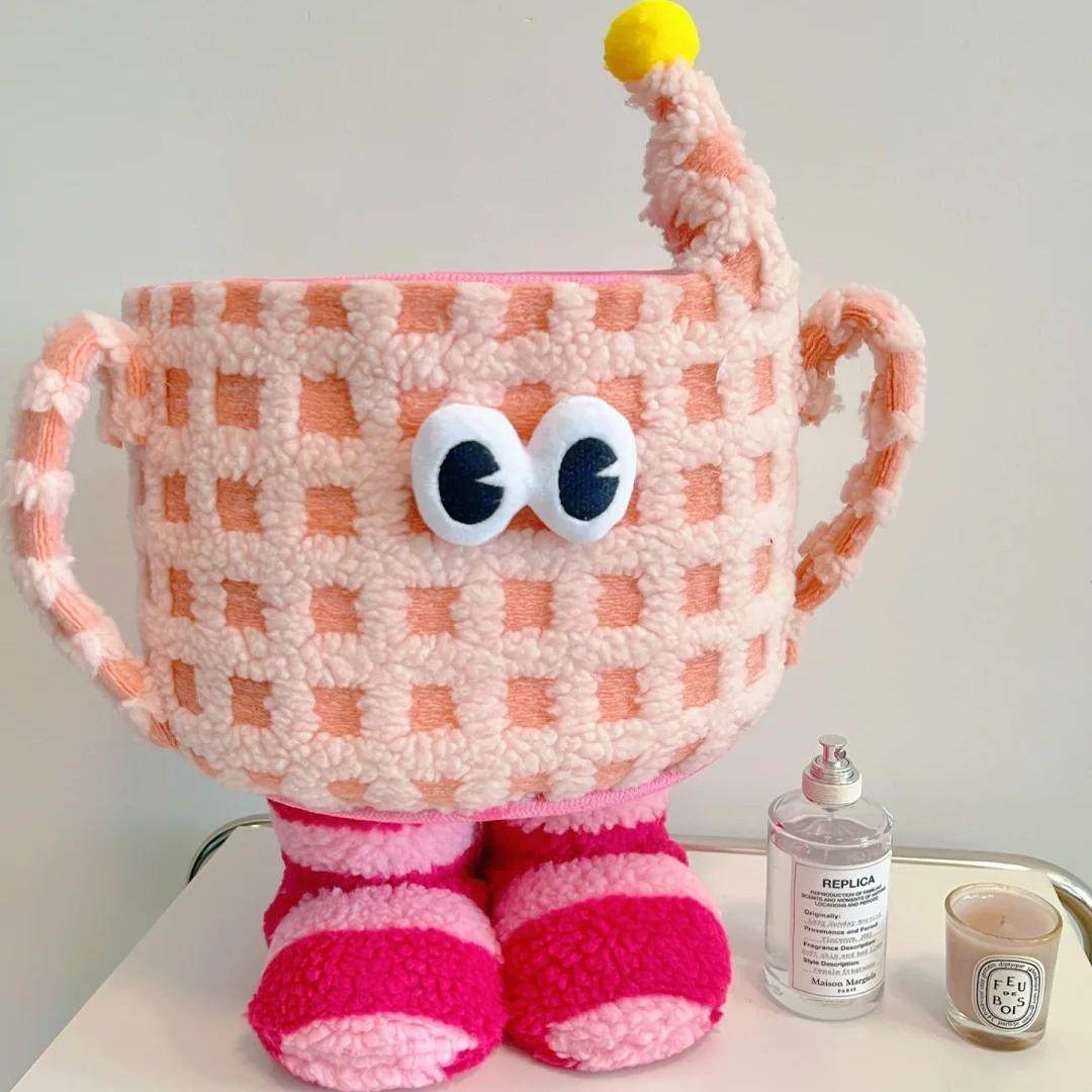 大脚收纳筐杂物零食多巴胺整理篮