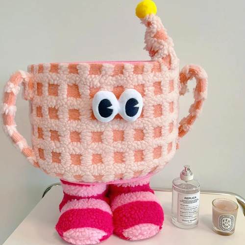 大脚收纳筐杂物零食多巴胺整理篮