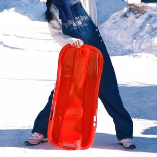 精品加厚滑雪板滑草板成人儿童滑沙板滑冰耐磨小孩爬犁双人雪橇