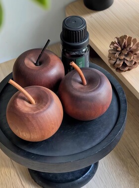 苹果扩香木室内持久香薰摆件