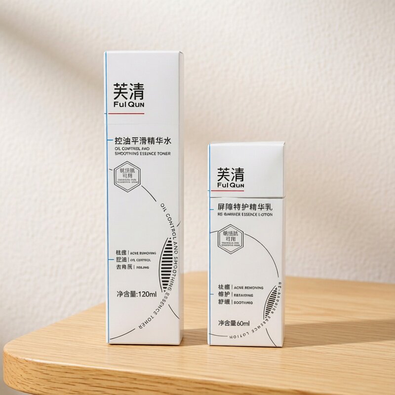 芙清凉茶水乳套装控油油痘肌祛痘舒缓补水保湿修护