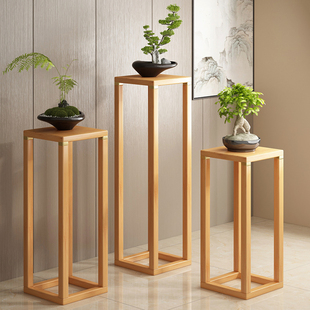 楠竹花架子简易阳台盆栽收纳实木客厅室内中式吊兰花盆置物架落地