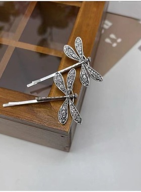 老友记Emily蜻蜓发夹 凌乱美一字夹 欧美复古发卡美式甜心发饰