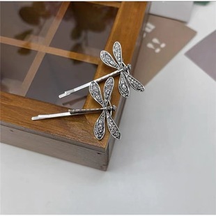 甜心发饰 欧美复古发卡美式 老友记Emily蜻蜓发夹 凌乱美一字夹