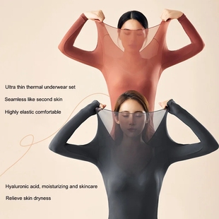 Thermal Underwear Women Set Bottoming Top Warm Long Johns