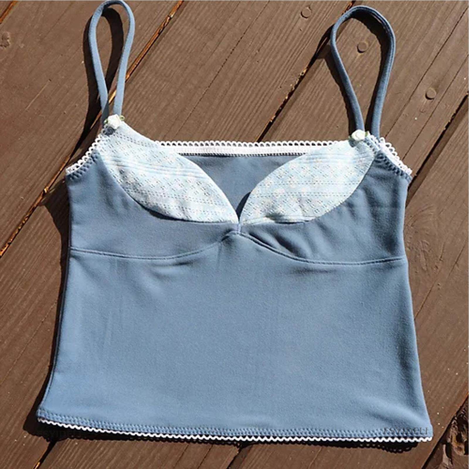 Lace suspender top hollowed out vest sexy top female