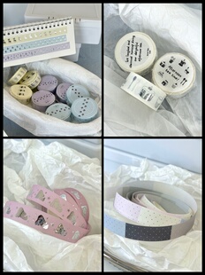 可以文创原创烫银胶带和纸胶带素材打底百搭手帐素材