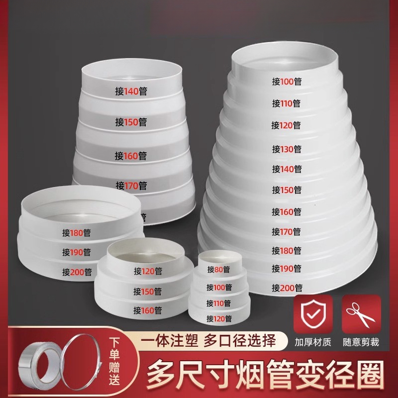 厨房油烟管变径圈大小转换接头排烟管接口抽油烟机变径管接头配件