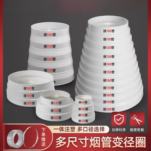 厨房油烟管变径圈大小转换接头排烟管接口抽油烟机变径管接头配件