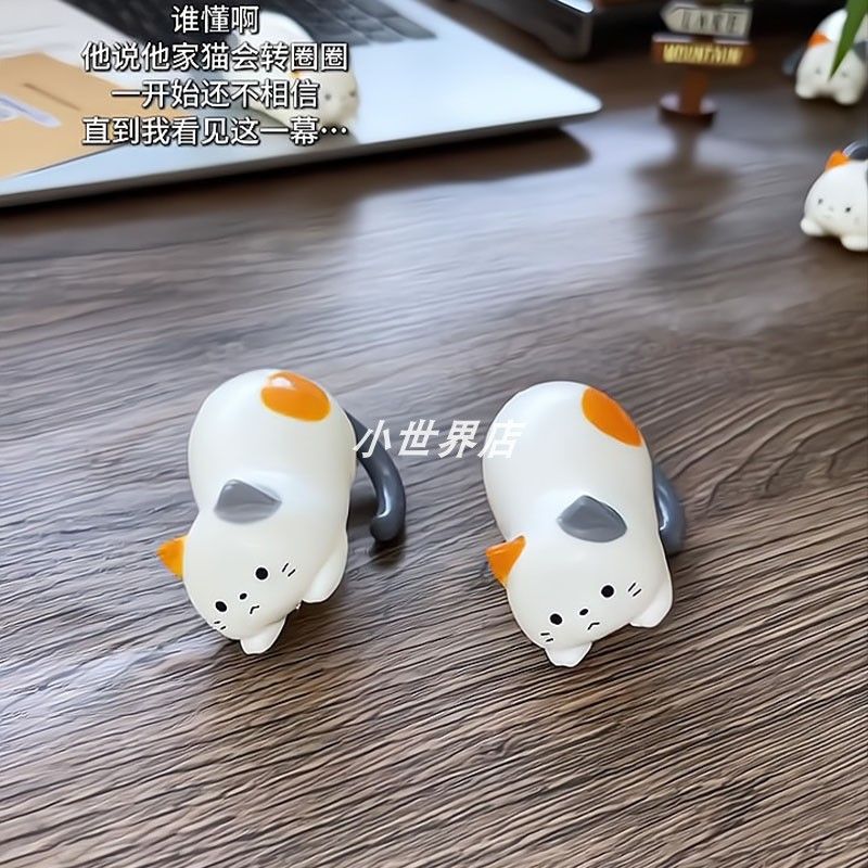 发条翻滚小猫手动上弦卡通可爱仿真小猫解压益智网红创意小玩具