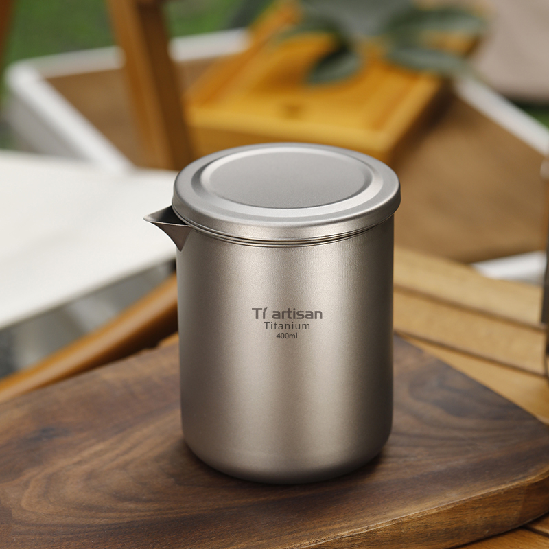 钛工匠纯钛双层防烫泡茶器