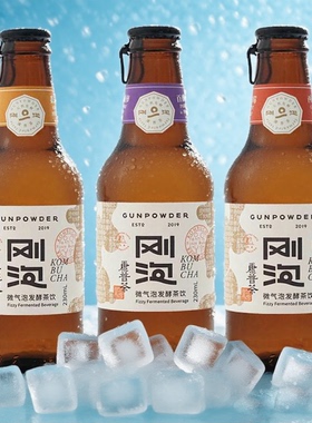 混合莓果味康普茶Kombucha0酒精微气泡茶饮 6瓶组合装