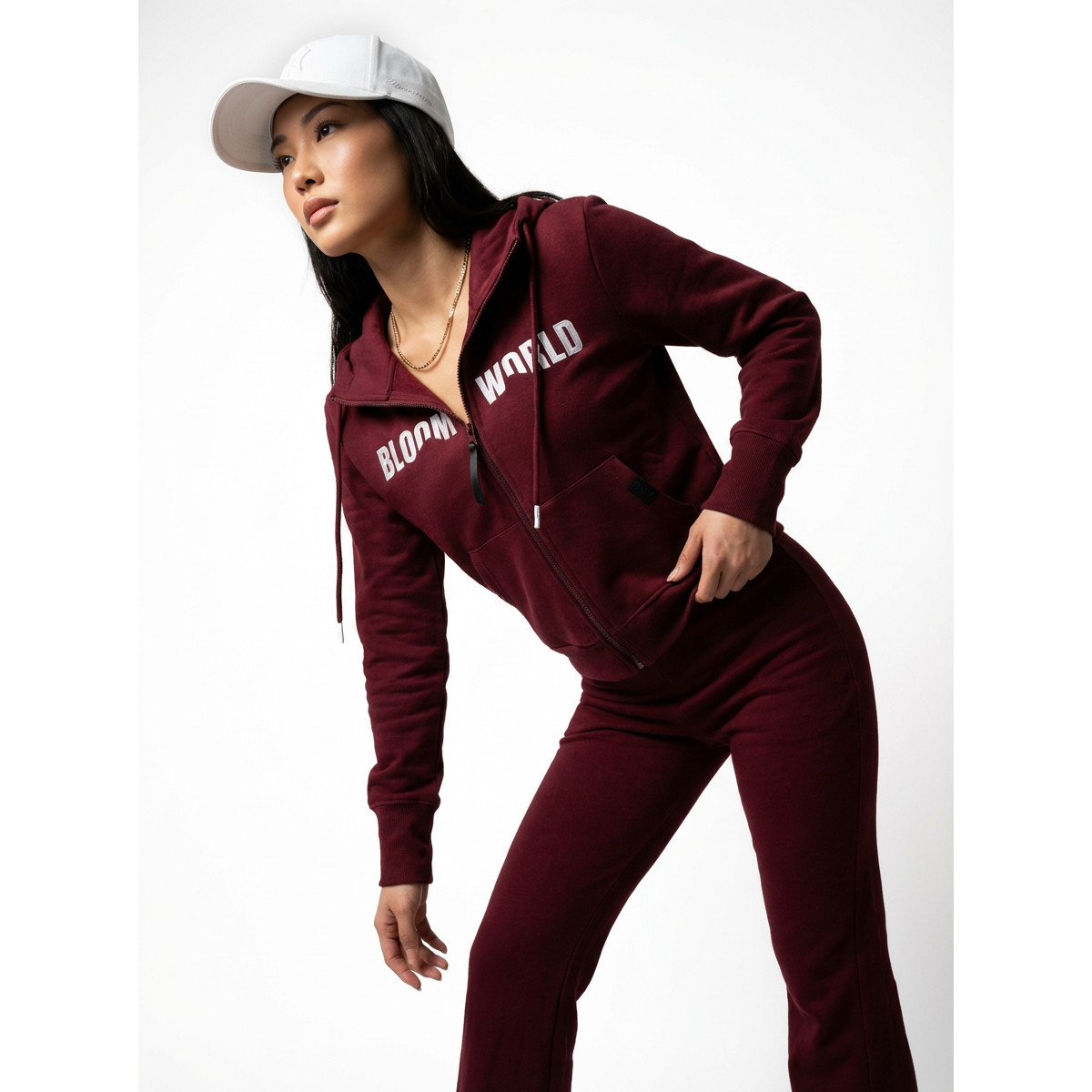 BW 重磅加绒套装女卫衣卫裤微喇长裤套装两件套浓郁红土色穿搭,女装/女士精品,时尚套装,淘宝优惠券,粉丝福利购,淘宝优惠卷