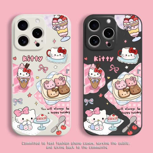 下午茶kitty手机壳凯蒂猫咪可爱