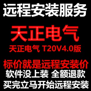 天正电气软件T20V4.0软件远程安装/帮下载软件/帮安装/帮激活软件
